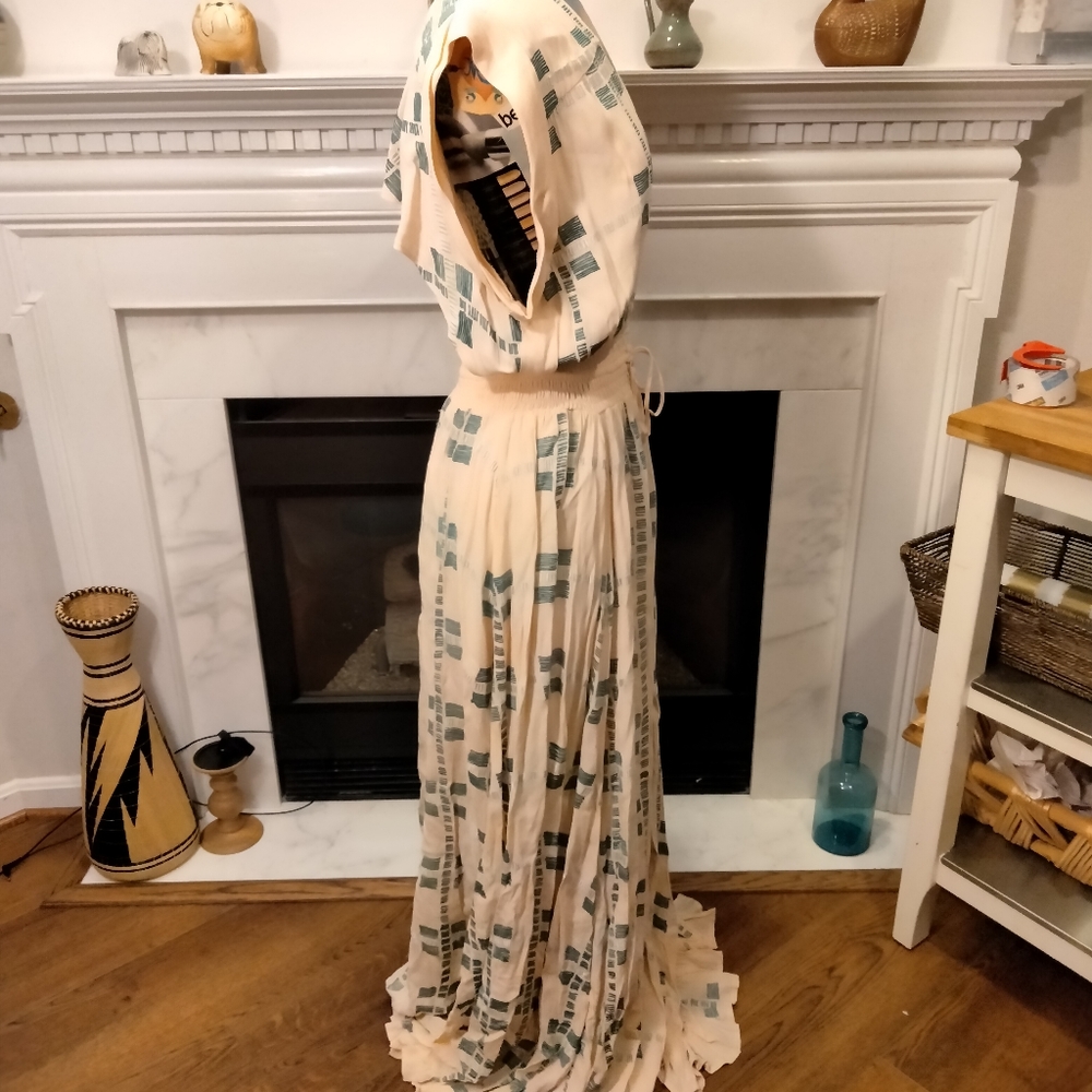 Ultra RARE Free People Summer Flame dress sz L - Picture 5 of 9